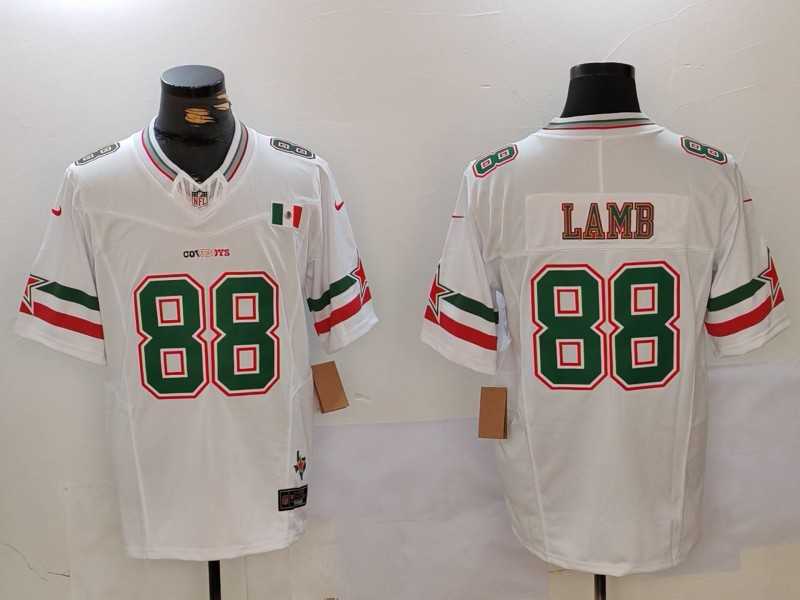 Men%27s Dallas Cowboys #88 CeeDee Lamb 2024 Mexico White FUSE Stitched Jersey Dzhi->dallas cowboys->NFL Jersey